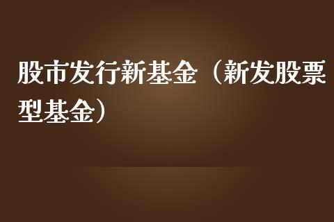 股市发行新基金（新发股票型基金）_https://www.qdlswl.com_理财_第1张