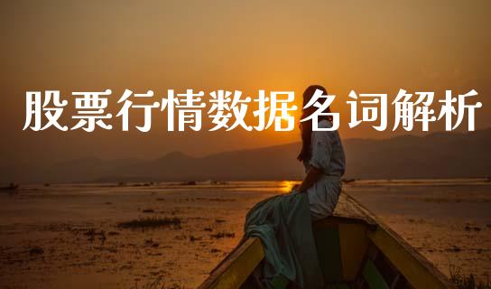 股票行情数据名词解析_https://www.qdlswl.com_外盘_第1张
