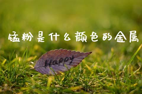 锰粉是什么颜色的金属_https://www.qdlswl.com_股指_第1张