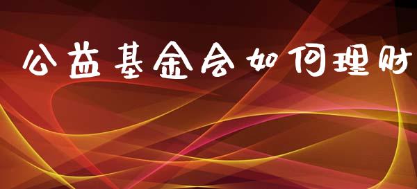 公益基金会如何理财_https://www.qdlswl.com_理财_第1张
