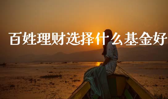 百姓理财选择什么基金好_https://www.qdlswl.com_基金_第1张