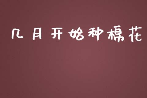 几月开始种棉花_https://www.qdlswl.com_股指_第1张