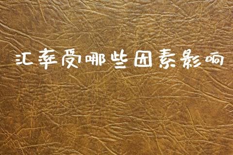 汇率受哪些因素影响_https://www.qdlswl.com_股票_第1张