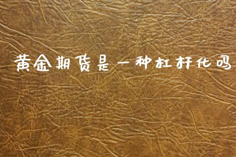 黄金期货是一种杠杆化吗_https://www.qdlswl.com_股指_第1张