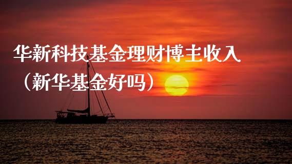 华新科技基金理财博主收入（新华基金好吗）_https://www.qdlswl.com_理财_第1张