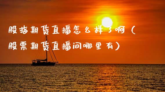 股指期货直播怎么样了啊（股票期货直播间哪里有）_https://www.qdlswl.com_直播_第1张