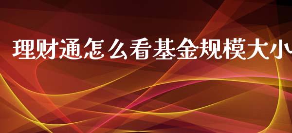 理财通怎么看基金规模大小_https://www.qdlswl.com_理财_第1张